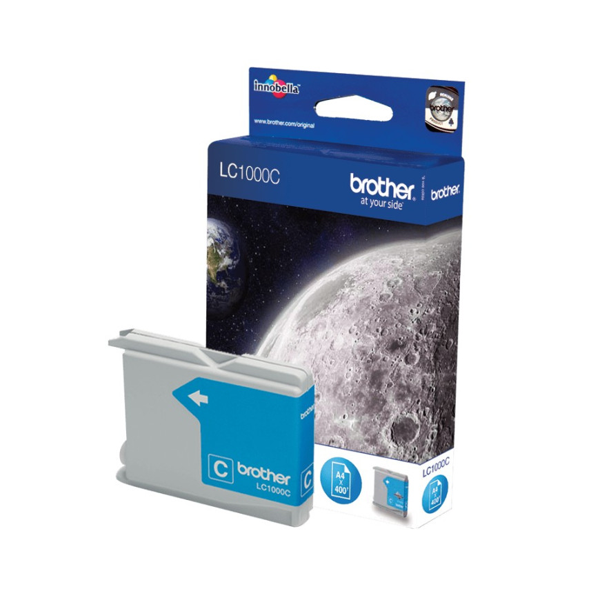 Cartouche d'encre Brother LC1000C Cyan - Brother d'origine (LC1000C)