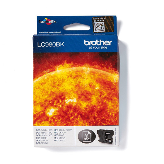 Cartouche d'encre Brother LC980BK Noir - Brother d'origine (LC980BK)