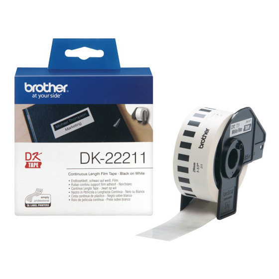 Brother DK22211 Noir - Rouleau d'etiquettes Brother d'origine (DK22211)