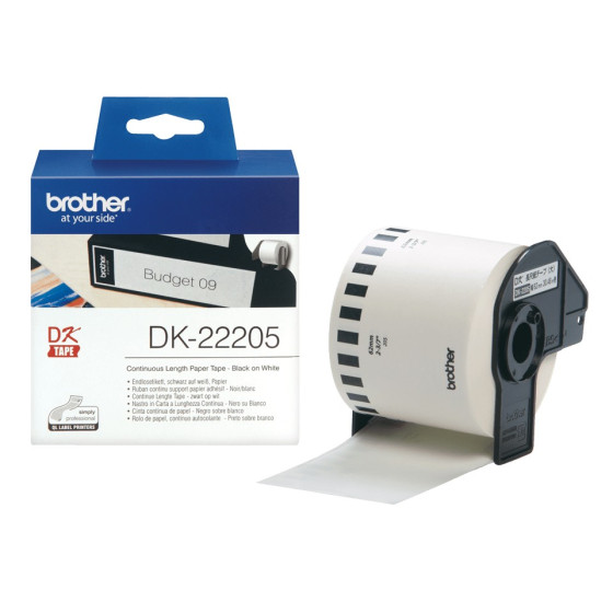 Ruban Brother DK22205 Noir - Cassette a Brother d'origine (DK22205)