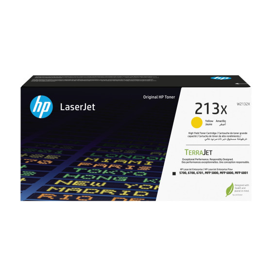Toner HP 213X Jaune - HP d'origine (W2132X)