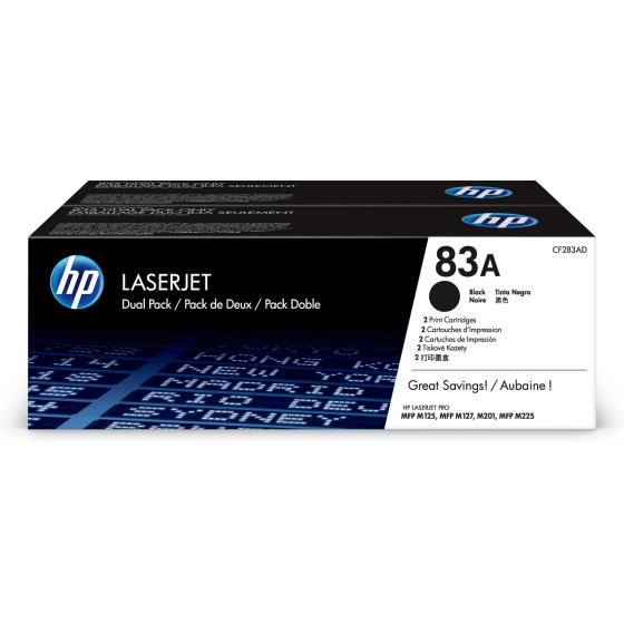 Toner HP 83A Noir - HP d'origine (CF283AD)
