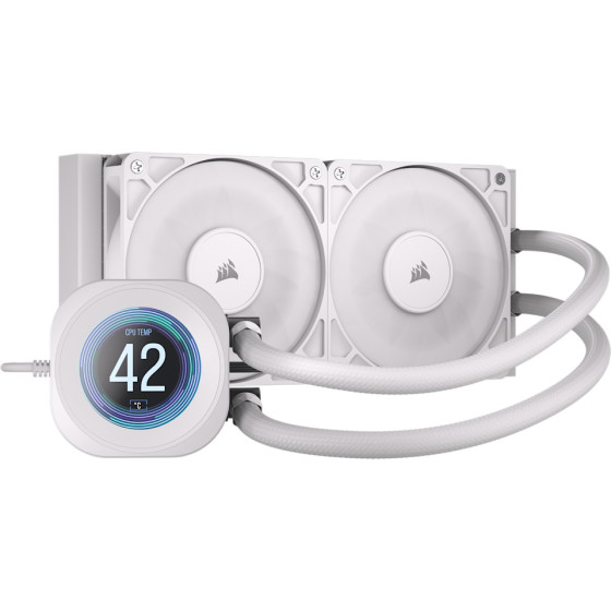 Corsair Refroidisseur Liquide NAUTILUS 240 RS LCD Ref: CW-9061032-WW Blanc (840440400349)