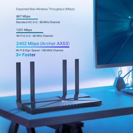 Routeur TP-Link Archer AX53 AX3000 Dual-Band Wi-Fi 6 (ARCHERAX53)