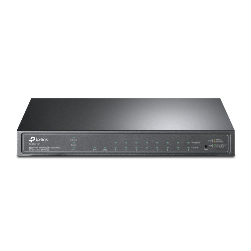 Switch TP-Link JetStream 8 Ports Gigabit Smart PoE+ avec 2 Ports SFP (TL-SG2210P)