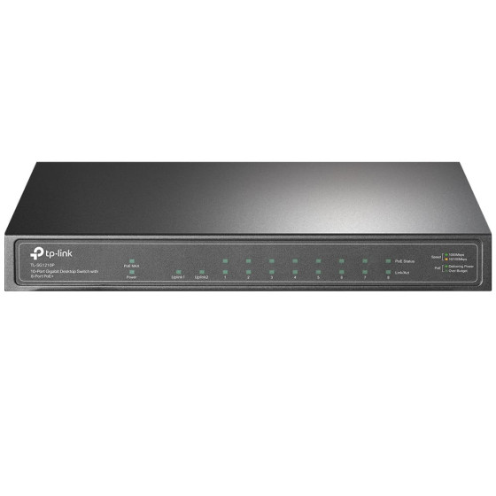Switch de bureau TP-Link 10 Ports Gigabit avec 8 Ports PoE+ (TL-SG1210P)