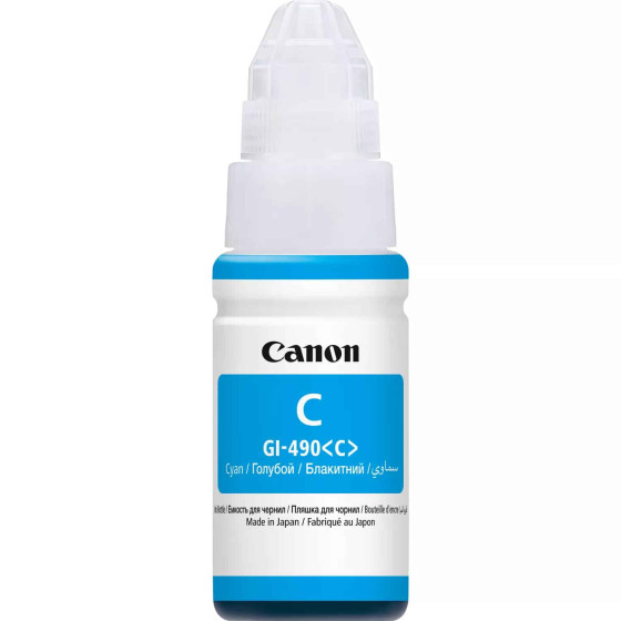 Bouteille d'encre Canon GI-490C - Cyan (0664C001AA) (0664C001AB)