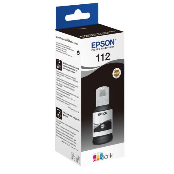 EPSON 112 EcoTank Pigment Black ink bottle (C13T06C14A)