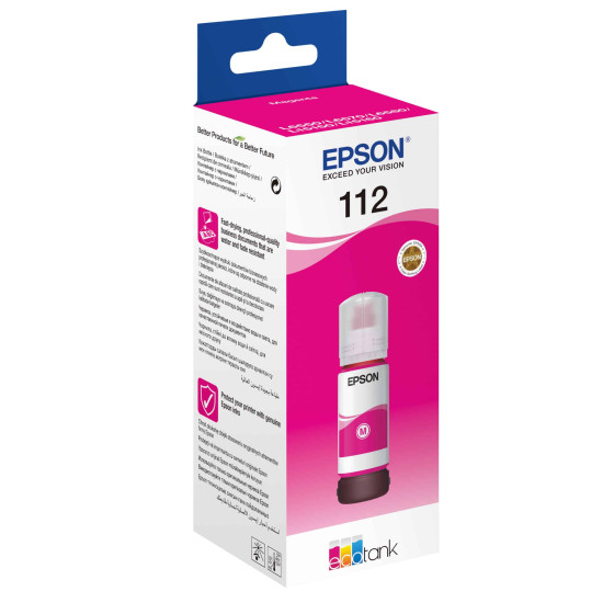 EPSON 112 EcoTank Pigment Magenta ink bottle (C13T06C34A)