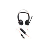 Poly Blackwire 5220 Stereo USB-C Headset +3.5mm Plug +USB-C/A Adapter (8X231AA)
