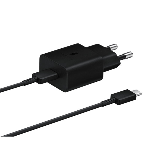 SAMSUNG 15W Wall charger C-to-C Adapter Only, no cable Black (EP-T1510NBEGWW)