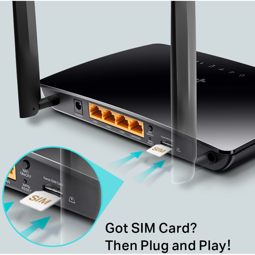 300Mbps Wireless N 4G LTE Router, build-in 4G LTE modem (TL-MR6400)