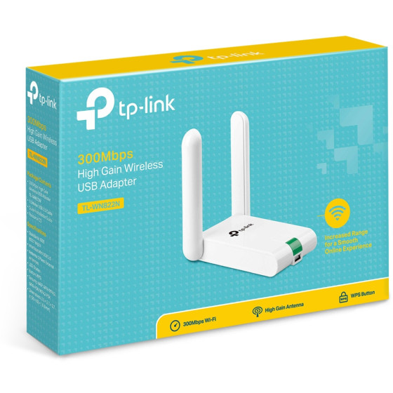 Routeur Adaptateur WiFi USB TP-Link 300 Mbps High Gain Wireless N (TL-WN822N)