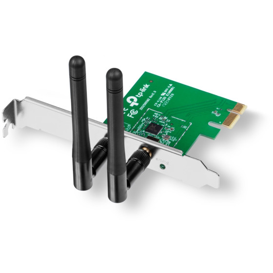300Mbps Wireless N PCI Express Adapter, Qualcomm, 2.4GHz, 802.11b/g/n, 2 detachable antennas (TL-WN881ND)