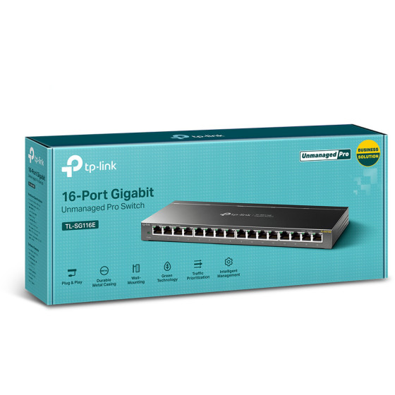 Switch Tp-link TL-SG116E Tplink Pro 16 Ports Gigabit (TL-SG116E)