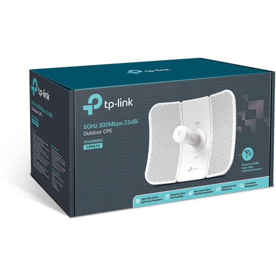 Routeur TP-Link CPE610 Point d’accès Extérieur 5GHz 23dBi - 300Mbps (CPE610)