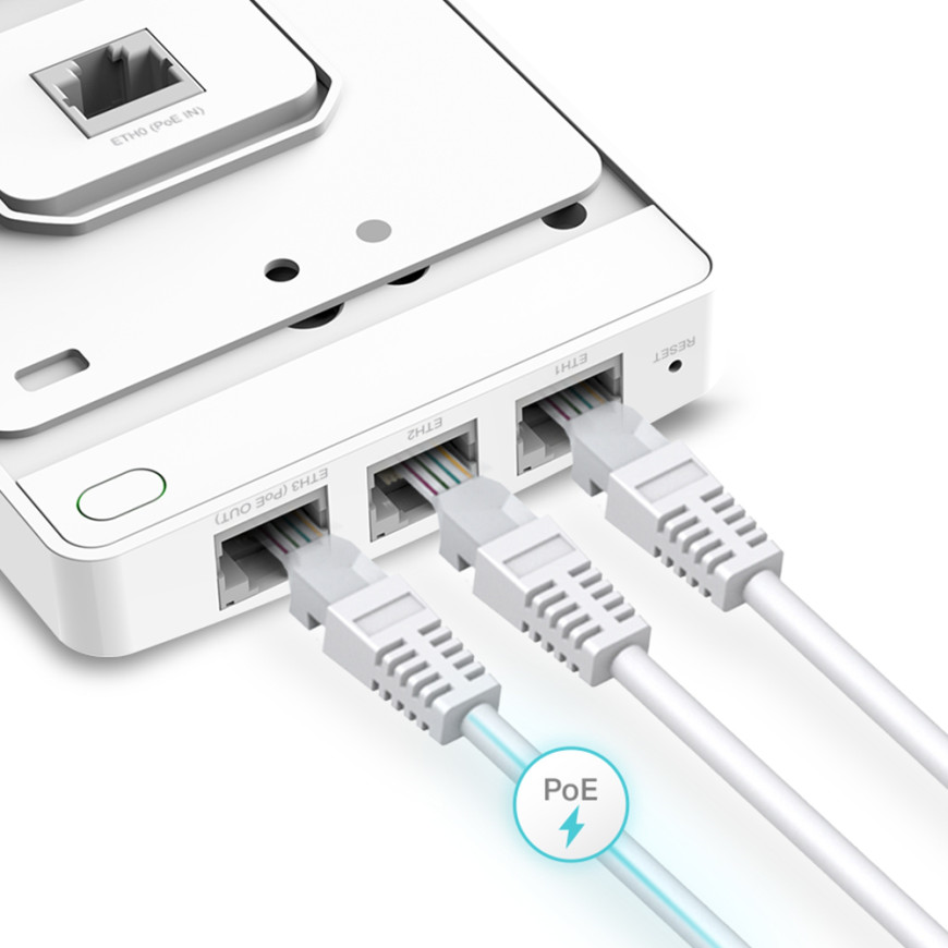 Point d'accès Tp-link WiFi AC1200 mural Omada Mu-mimo Gigabit (EAP235-WALL)
