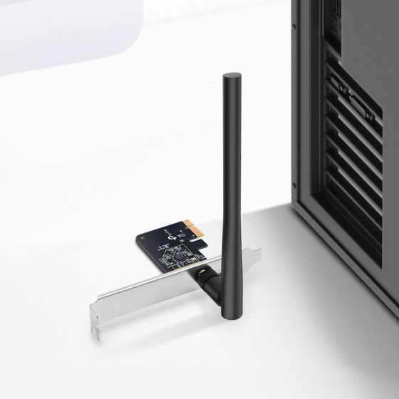 AC600 Dual Band Wi-Fi PCI Express Adapter SPEED: 433 Mbps at 5 GHz + 200 Mbps at 2.4 GHz SPEC: 1× High Gain (ARCHERT2E)