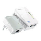 300Mbps Wireless AV600 Powerline Extender, 500Mbps Powerline Data Rate, 2 Fast Ethernet ports (TL-WPA4220KIT)