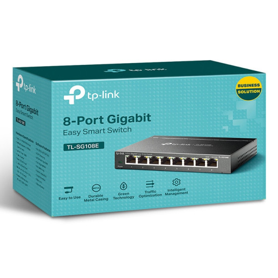 Switch Tp-link TL-SG108E Smart Tplink 8 Ports Gigabit (TL-SG108E)