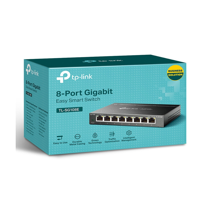 Switch Tp-link TL-SG108E Smart Tplink 8 Ports Gigabit (TL-SG108E)
