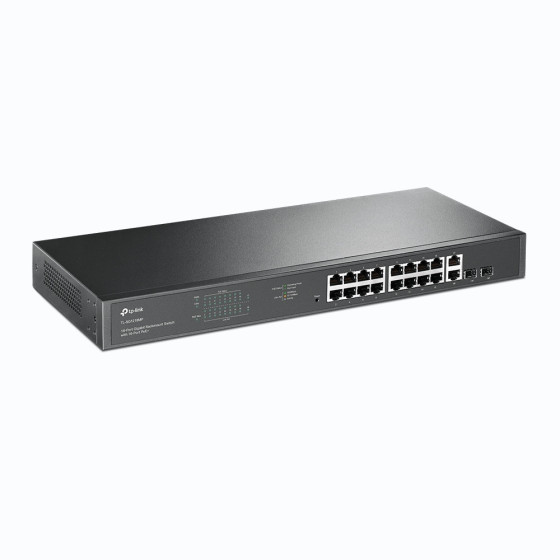 Tplink 18-Port Gigabit Rackmount Switch with 16-Port PoE+ PORT: 16× Gigabit PoE+ Ports (TL-SG1218MP)