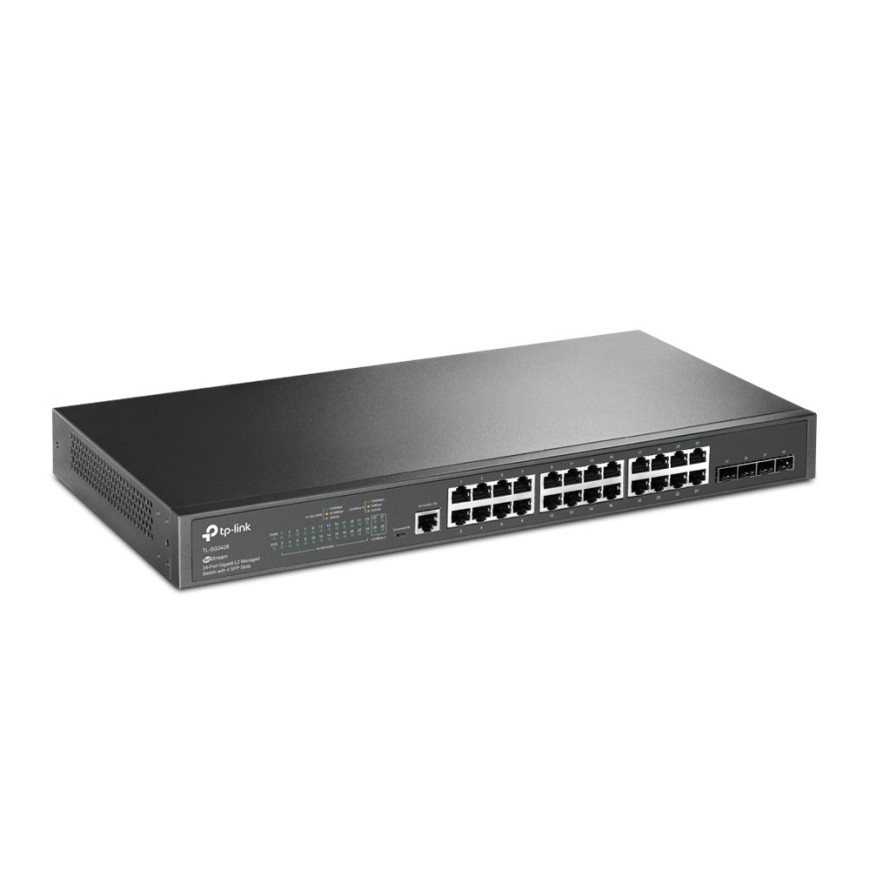 Tplink JetStream™ 24-Port Gigabit L2+ Managed Switch with 4 SFP Slots PORT: 24× Gigabit RJ45 Ports (TL-SG3428)