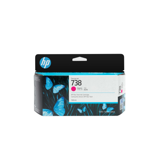 HP 738 130ml Magenta Ink Crtg pour DJ T850 3 Mois (498N6A)