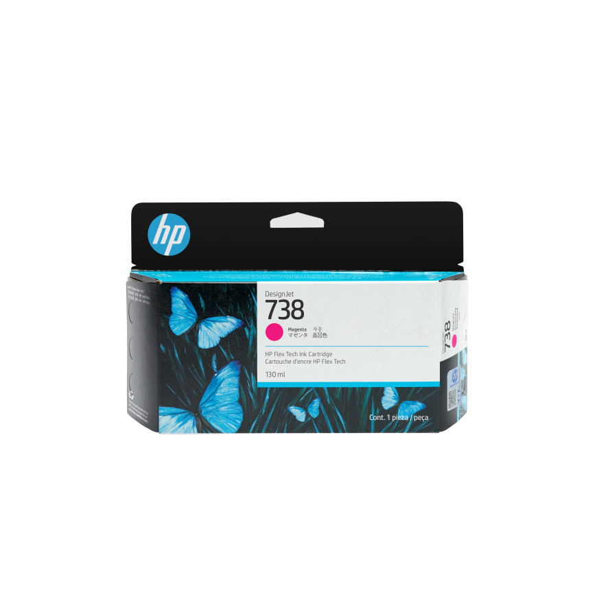 HP 738 130ml Magenta Ink Crtg pour DJ T850 3 Mois (498N6A)