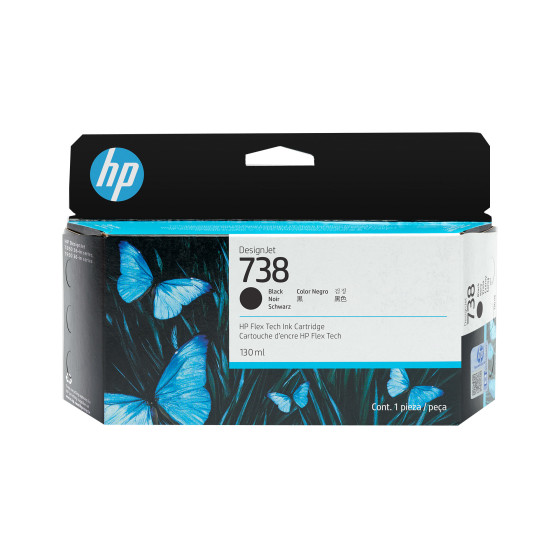 HP 738 130ml Black Ink Crtg pour DJ T850 3 Mois (498N4A)