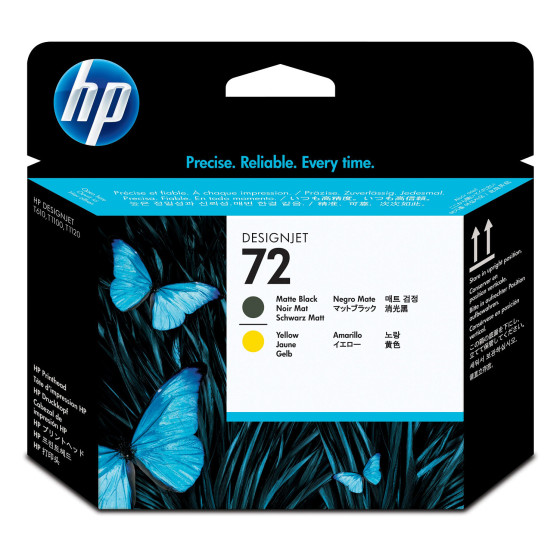 HP 72 Matte Black and Yellow DesignJet Printhead (C9384A)