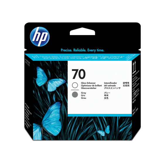 HP 70 Gloss Enhancer and Gray DesignJet Printhead (C9410A)