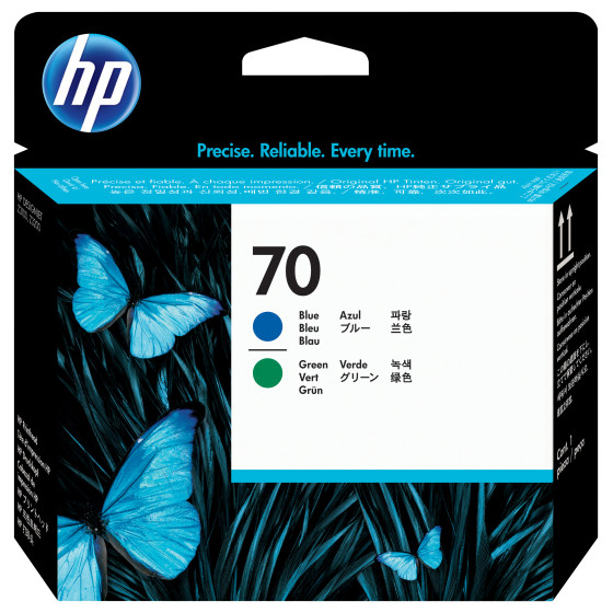 HP 70 Blue and Green DesignJet Printhead (C9408A)
