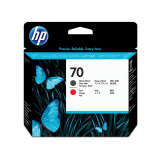 HP 70 Matte Black and Red DesignJet Printhead (C9409A)