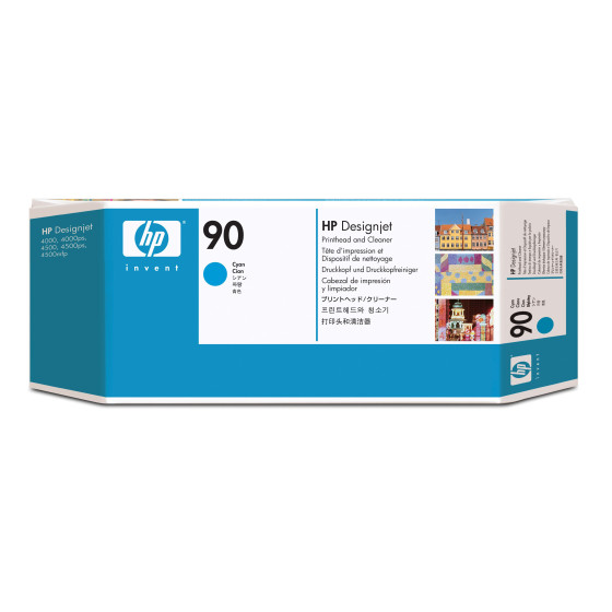 HP 90 Cyan DesignJet Printhead and Printhead Cleaner (C5055A)