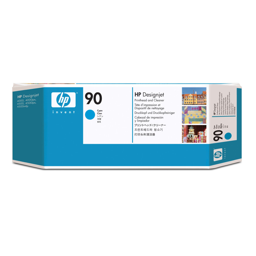 HP 90 Cyan DesignJet Printhead and Printhead Cleaner (C5055A)
