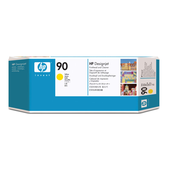 HP 90 Yellow DesignJet Printhead and Printhead Cleaner (C5057A)