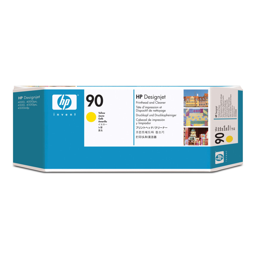 HP 90 Yellow DesignJet Printhead and Printhead Cleaner (C5057A)