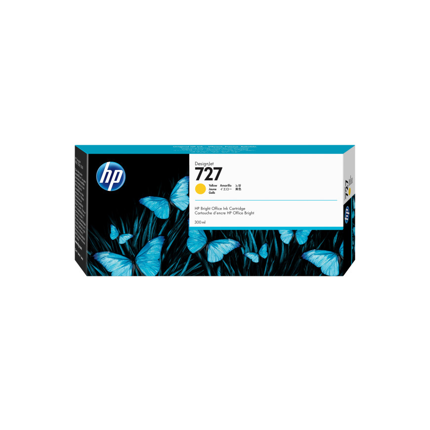 HP 727 300-ml Yellow DesignJet Ink Cartridge (F9J78A)