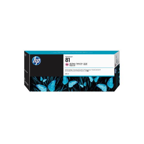 HP 81 680-ml Light Magenta DesignJet Dye Ink Cartridge (C4935A)