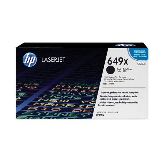 Toner HP 649X High Yield Black Original LaserJet Cartridge (CE260X)