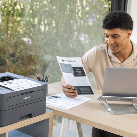 Imprimante laser monochrome HL-L2445DW avec impression recto-verso, Réseau Ethernet et WiFi