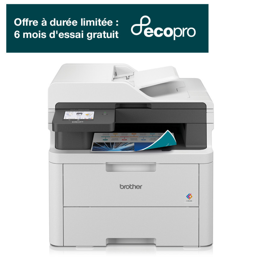 Multifonction 3 en 1 LED couleur DCP-L3560CDW avec Recto-Verso, Réseau Ethernet et Wi-Fi, Chargeur 50 f