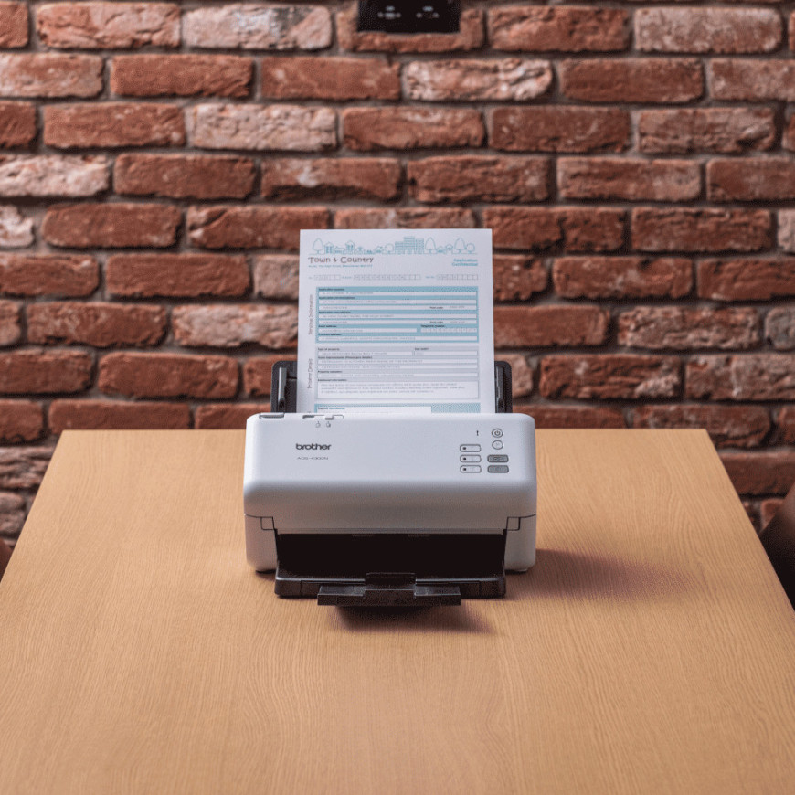 Scanner de documents bureautique, recto-verso, 40 ppm/80 ipm, chargeur ADF 80 f., Ethernet (ADS-4300N)