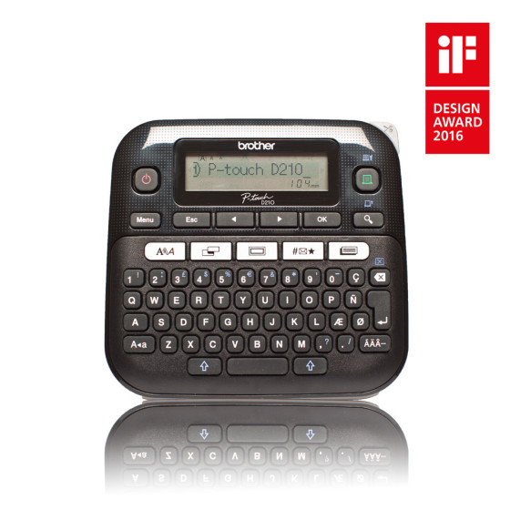 Etiqueteuse portable, Clavier AZERTY, Rubans TZe jusqu'à 12mm, Coupe manuelle, Mode déco. (PT-D210)