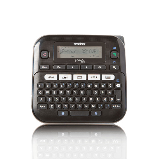 Etiqueteuse portable, Clavier AZERTY, Rubans TZe jusqu'à 12mm, Coupe manuelle (PT-D210VP)