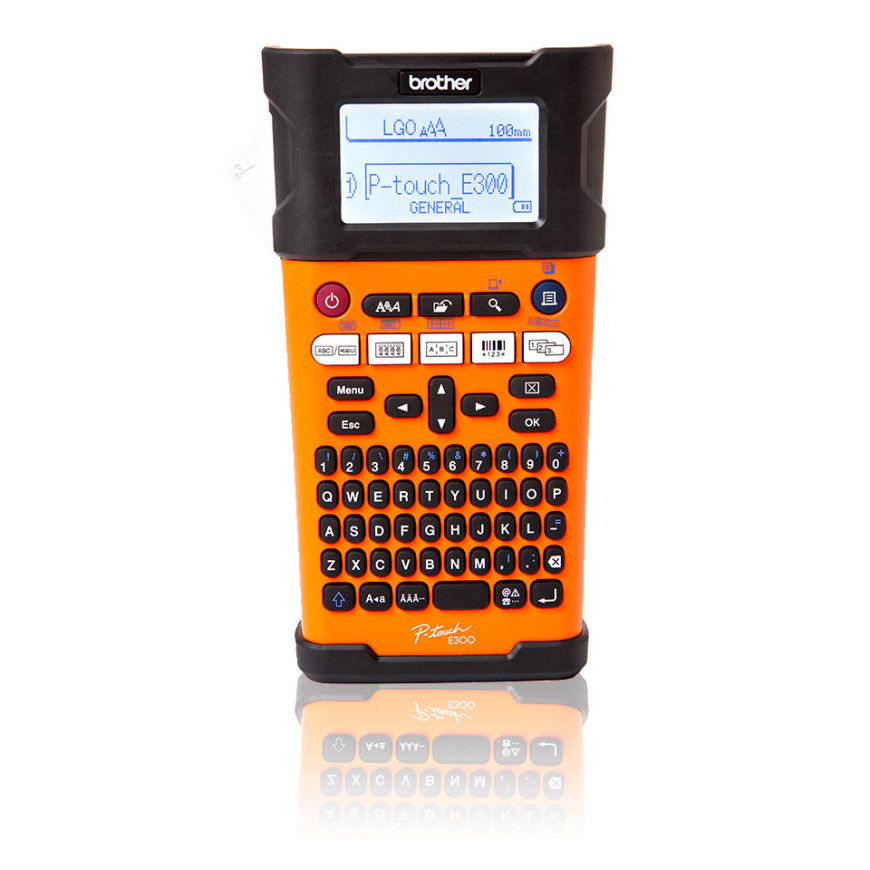 P-touch électricien, Clavier AZERTY, rubans jusqu’à 18mm, mallette, batterie, adaptateur (PT-E300VP)