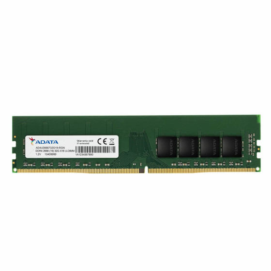 Barrette mémoire ADATA Desk DDR4-2666 U-DIMM 4GB Bulk (AD4U26664G19-SGN)