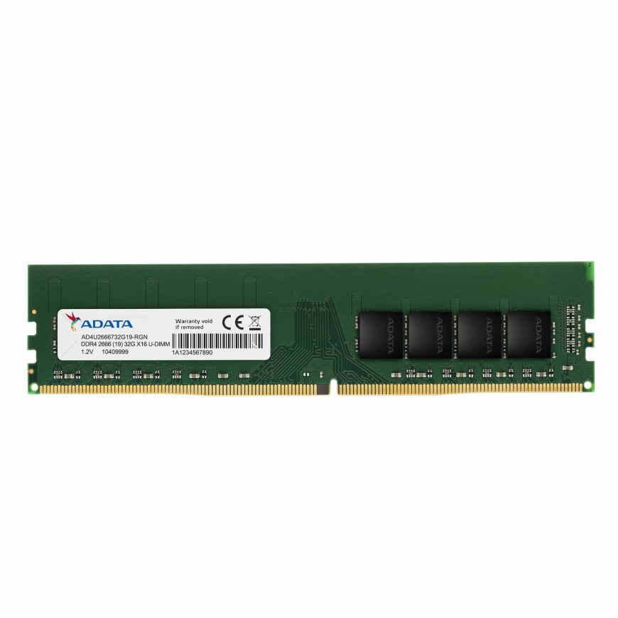 Barrette mémoire ADATA Desk DDR4-2666 U-DIMM 4GB Bulk (AD4U26664G19-SGN)