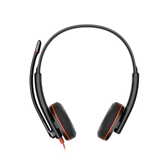 POLY Blackwire 3225 Stereo USB-C Headset +3.5mm Plug +USB-C/A Adapter (8X229AA)